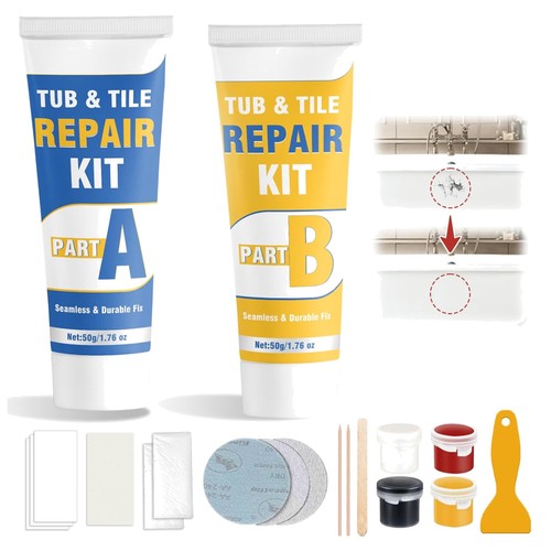 White bath tile repair kit - bath,