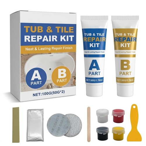 White bath repair - white, kit