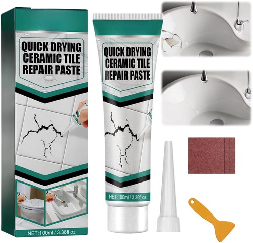 Tile repair kit white paste - repair,