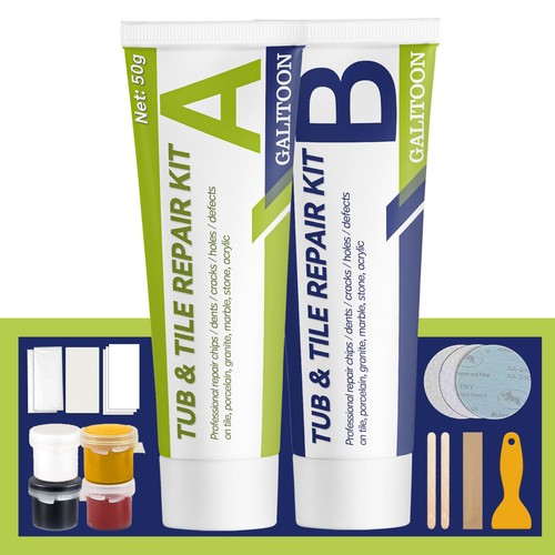 Bath repair kit white - repair,