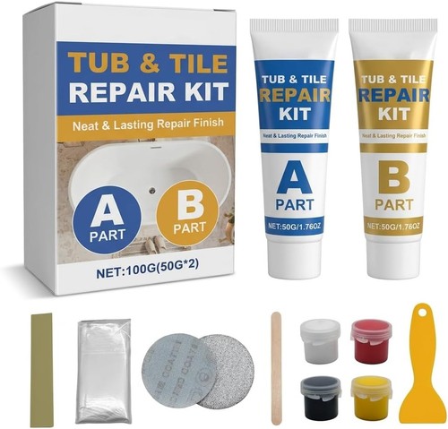 Shower tray repair kit - kit,, enamel