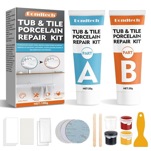 Tile repair kit white - white, shower