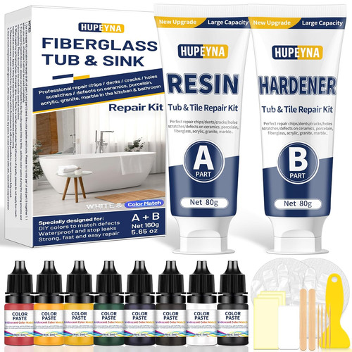 Fiberglass repair kit - kit,, bathtub