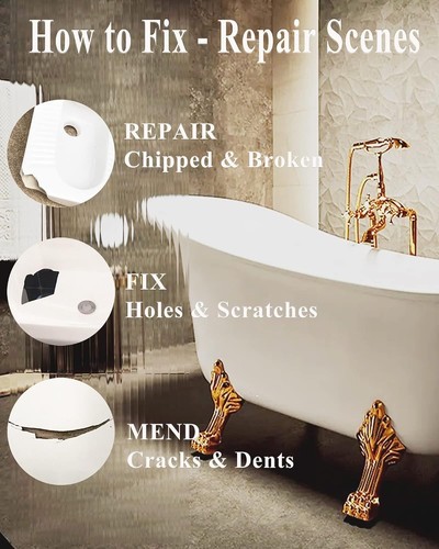 Bath repair kit white - repair,